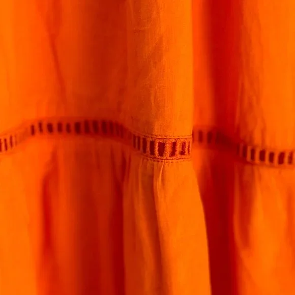 Roberta Freymann Beautiful Bright Orange Summer Maxi  Dress - Picture 11 of 11
